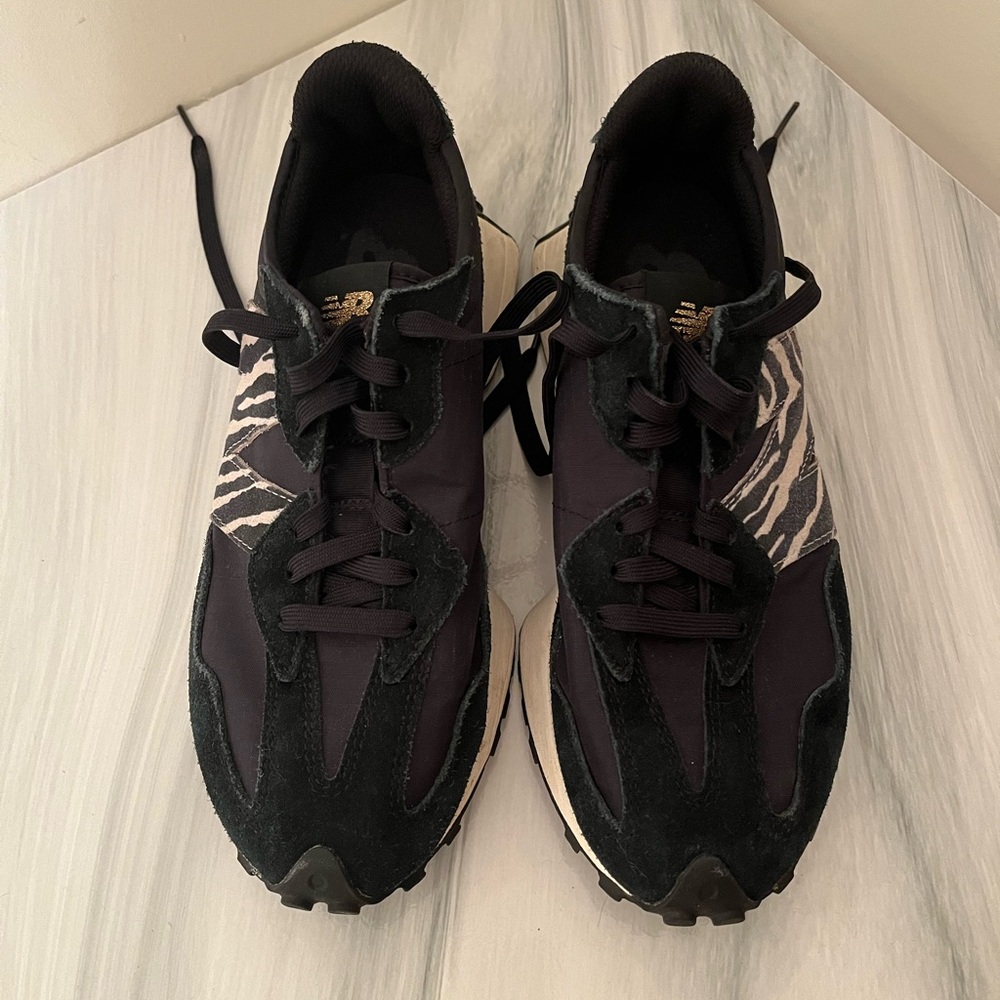 New Balance Black Zebra Print Sneakers